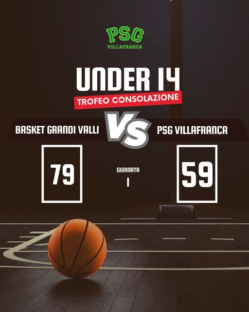 Under 14 Silver – Trofeo Consolazione 1a Giornata 
Basket Grandi Valli – PSG Vi…